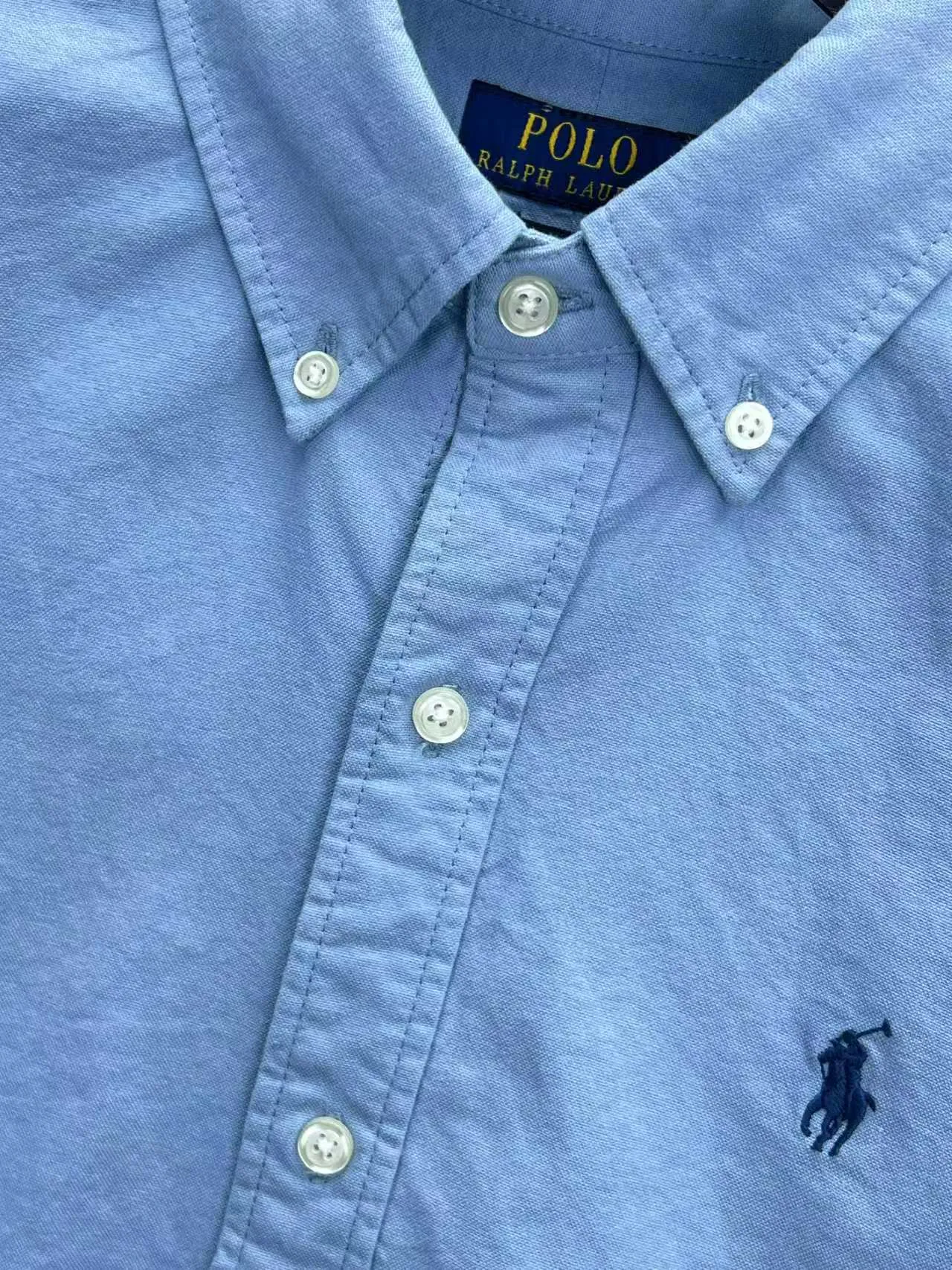 P360 Polo 25ss new solid color logo embroidered buttoned long-sleeved shirt men's high version code number: XS.S.M.L.XL.
